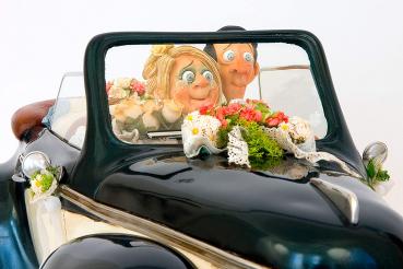 Guillermo Forchino Just Married FO85055 Auto 37cm Hochzeit Figur Comic Art Skulptur Figur Geschenkidee