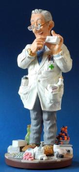 pro17 Apotheker Höhe ca 32cm  - Lustige Figur Berufe - Parastone Profisti - Comic Art - Skulptur - Geschenkidee