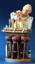 pro14 Barkeeper Höhe ca 32cm  - Lustige Figur Berufe - Parastone Profisti - Comic Art - Skulptur - Geschenkidee